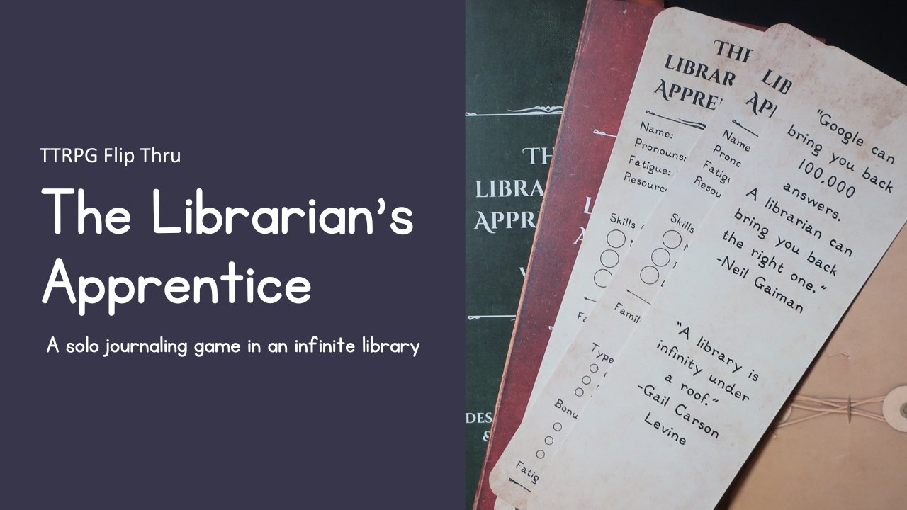 TTRPG Flip Through 6 The Librarian's Apprentice Tabletop Bookshelf