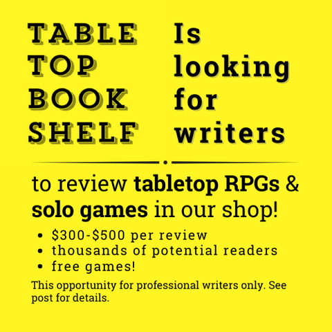 SHOP NEWS: Looking for Writers! - Tabletop Bookshelf