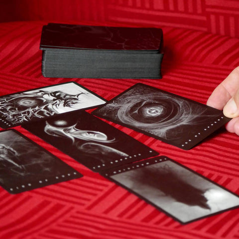 The Black Tarot Modern Tarot Cards Deck - Tabletop Bookshelf