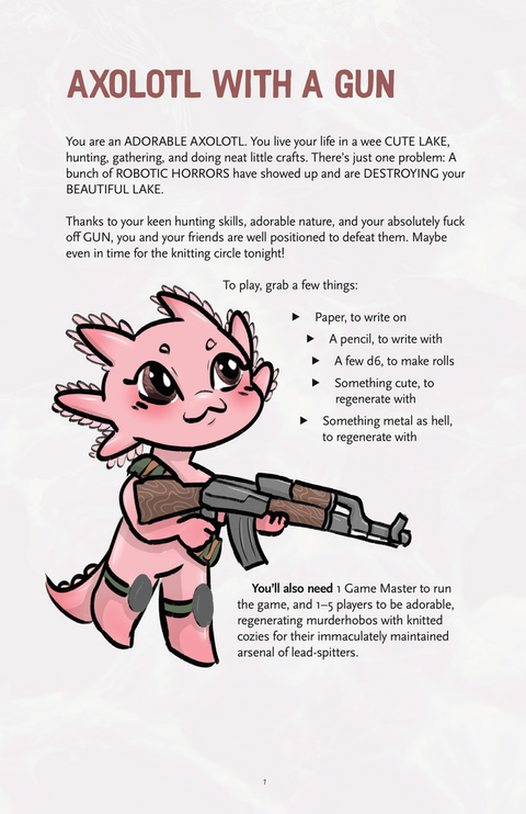 Axolotl with a Gun