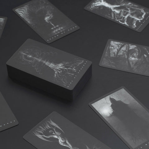 The Black Tarot Modern Tarot Cards Deck - Tabletop Bookshelf