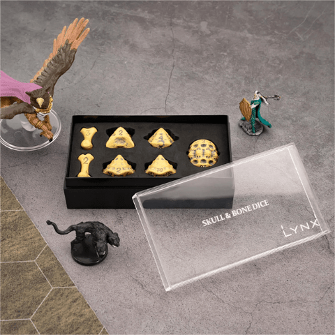 Skull & Bone Dice Set - Tabletop Bookshelf