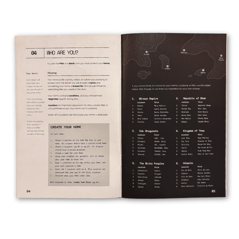 HOME - Mech x Kaiju Mapmaking RPG - Tabletop Bookshelf
