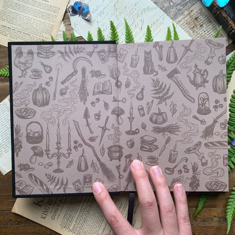 The Grimoire - Premium Lined Journal Notebook - Tabletop Bookshelf