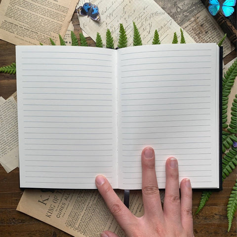 The Grimoire - Premium Lined Journal Notebook - Tabletop Bookshelf