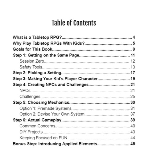 Making a Tabletop RPG for Your Particular Kid - Tabletop Bookshelf