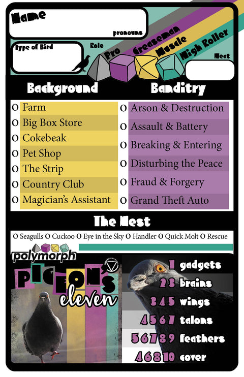 Pigeon's Eleven Roleplaying Game - Tabletop Bookshelf