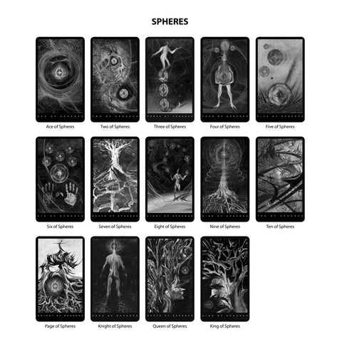The Black Tarot Modern Tarot Cards Deck - Tabletop Bookshelf