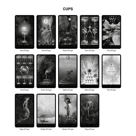 The Black Tarot Modern Tarot Cards Deck - Tabletop Bookshelf
