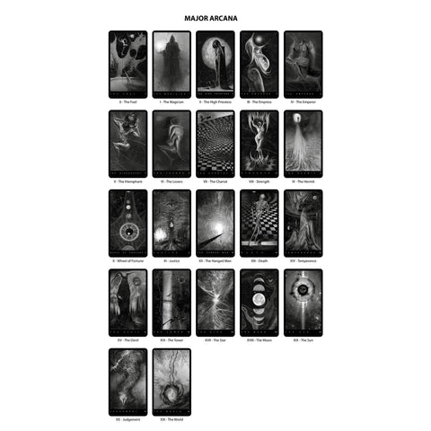 The Black Tarot Modern Tarot Cards Deck - Tabletop Bookshelf