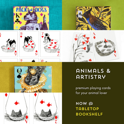 NEW ARRIVAL: Animal & Artistry Playing Cards - Tabletop Bookshelf