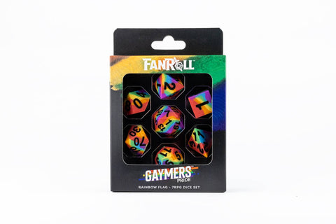 Pride Silicone Polyhedral Gaming Dice Set