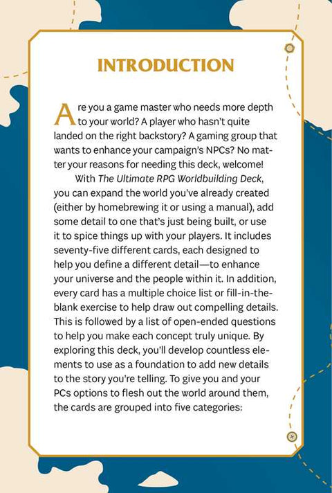 Ultimate RPG Worldbuilding Deck