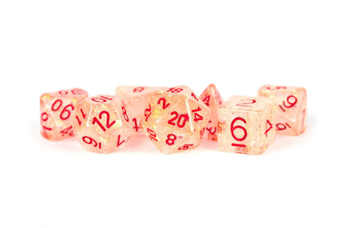 Resin Flash Glitter Polyhedral Dice Set
