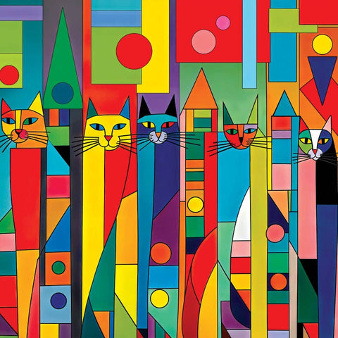 Color Me Wild - The Prowl Between Patterns 500 Piece Jigsaw Puzzle