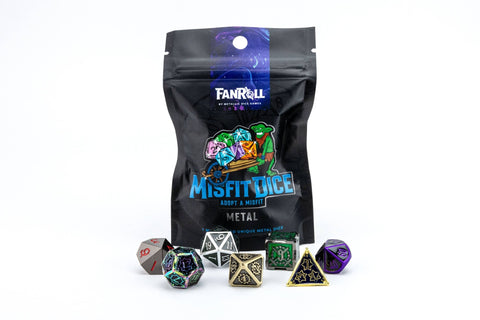 Misfit Metal Dice Set - Blind Pack - Tabletop Bookshelf