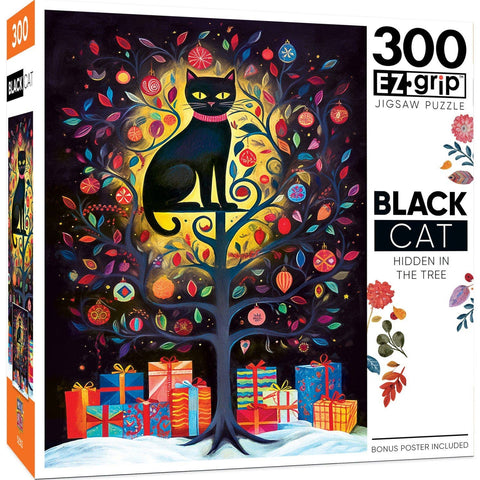 Black Cat - Hidden in the Tree 300 Piece EZ Grip Jigsaw Puzzle