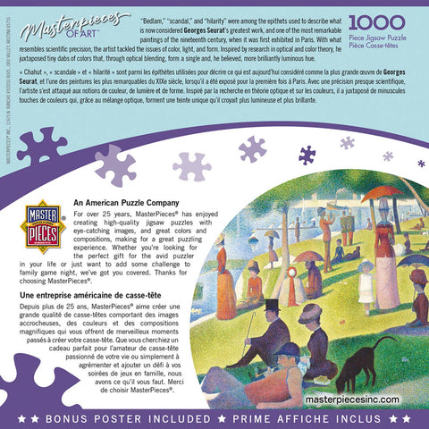 Masterpieces of Art - La Grande Jatte 1000 Piece Puzzle