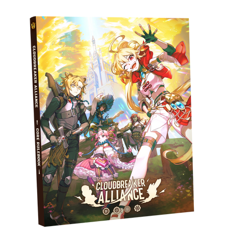 Cover of 'Cloudbreaker Alliance' with animated characters on a colorful background