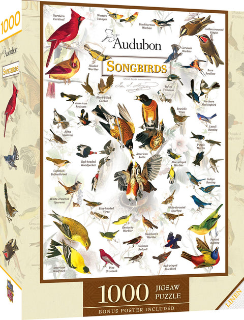 Qipexeii Master Pieces Audubon 1000-Teile-Puzzle – Vogel-Motiv, 70x50 Cm – Für Erwachsene & Kinder, Entspannend & Herausfordernd