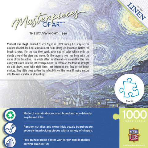 Masterpieces of Art - The Starry Night 1000 Piece Puzzle
