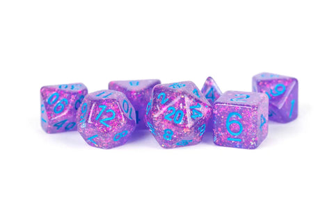 Resin Flash Glitter Polyhedral Dice Set