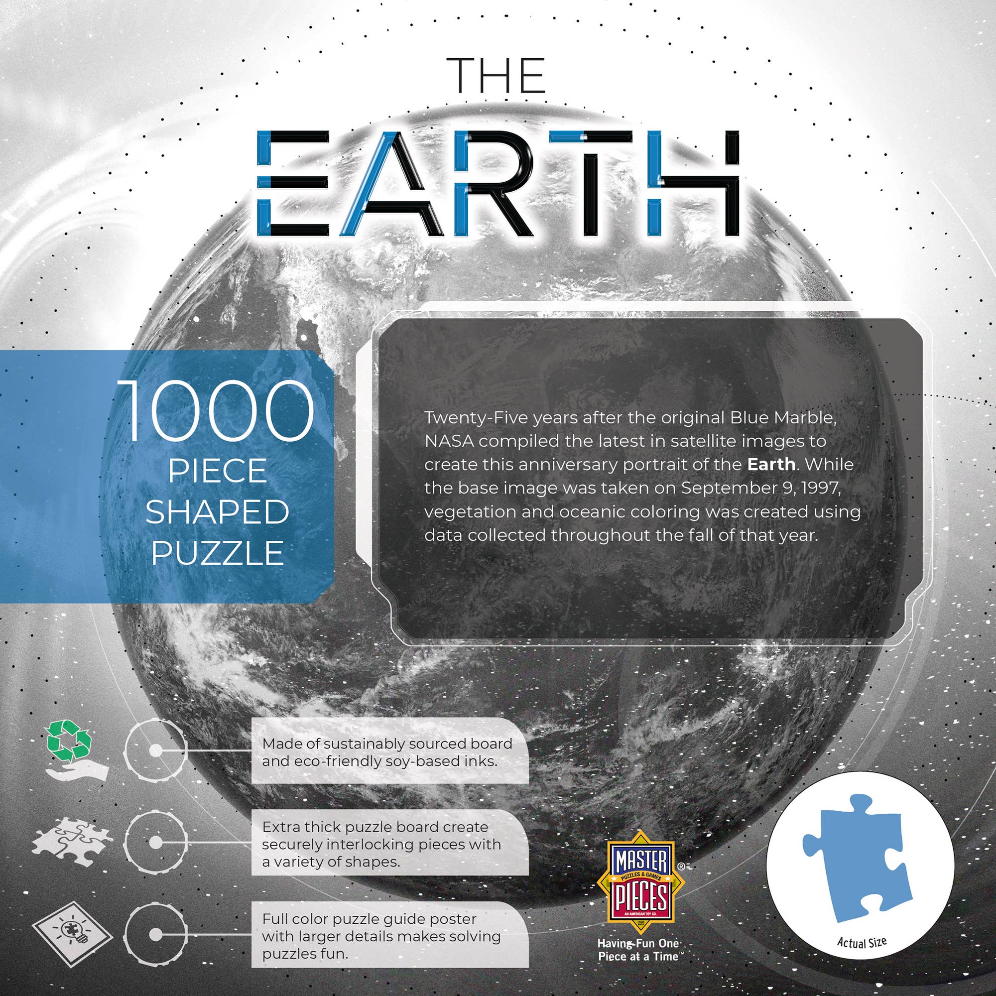 The Earth 1000 Piece Round Puzzle – Tabletop Bookshelf