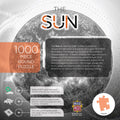 Puzzle packaging featuring the Sun with text and branding