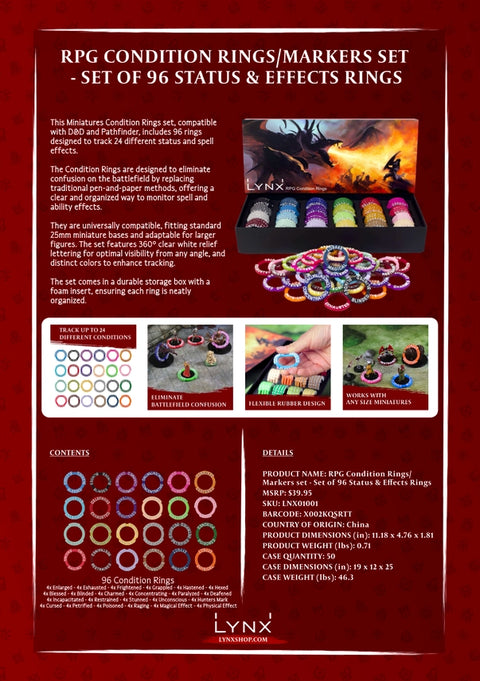 RPG Condition Rings/Markers Set