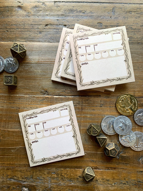 Stat Block Sticky Note