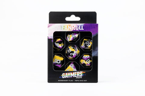 Pride Silicone Polyhedral Gaming Dice Set