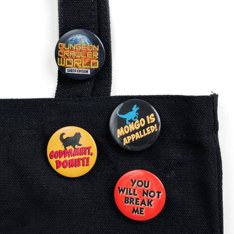 Dungeon Crawler Carl Button Pin Set