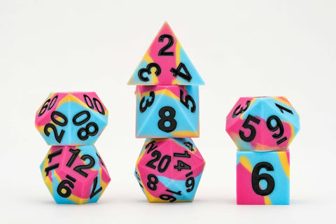 Pride Silicone Polyhedral Gaming Dice Set