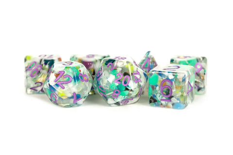 Recycled Resin Polyhedral Dice Set
