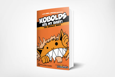 Kobolds Ate My Baby - The Orange Book - Tabletop Bookshelf