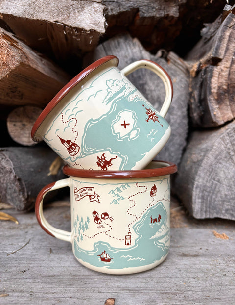 Adventure Map Enamel Mug