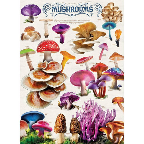 Field Guide - Mushrooms 1000 Piece Jigsaw Puzzle