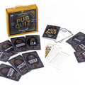 Pub Quiz game set with question cards and instructions on a white background