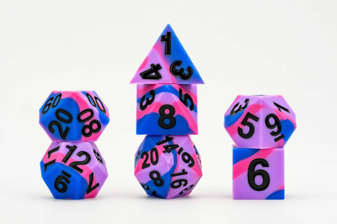 Pride Silicone Polyhedral Gaming Dice Set