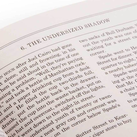 Open book with text on a white background