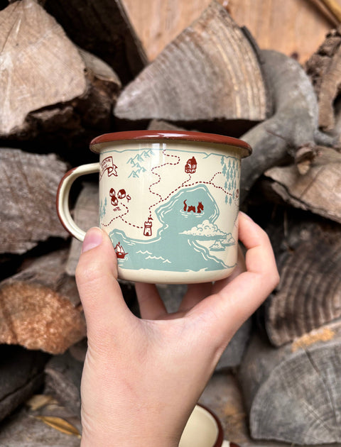 Adventure Map Enamel Mug