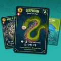 Card featuring a deepworm with game text on a teal background