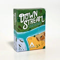 Board game box titled 'Down Stream' on a white background