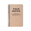 Field Notes notebook with brown cover and black text on a white background