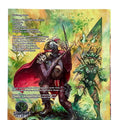 Fantasy book cover with warrior and creature illustration on a blue background