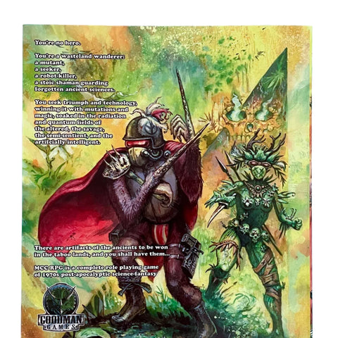 Fantasy book cover with warrior and creature illustration on a blue background