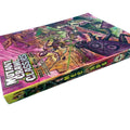 Colorful game book with fantasy design on a blue background