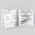 An open printed booklet or instruction sheet laid flat on a light gray background. The pages contain rules, diagrams, and illustrations related to a game, including the title 'HOW TO PLAY,' a line drawing of a ship, and section headings like 'SETTING,' 'THE SHIP,' and 'LOCATIONS.