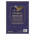 Book cover of 'The Map Library' with fantasy battle maps on a blue background