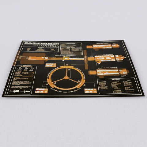 Technical diagram or blueprint on a black background with text and graphics.